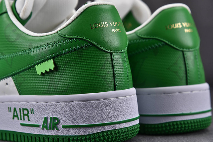 nike low air force 1 x green white