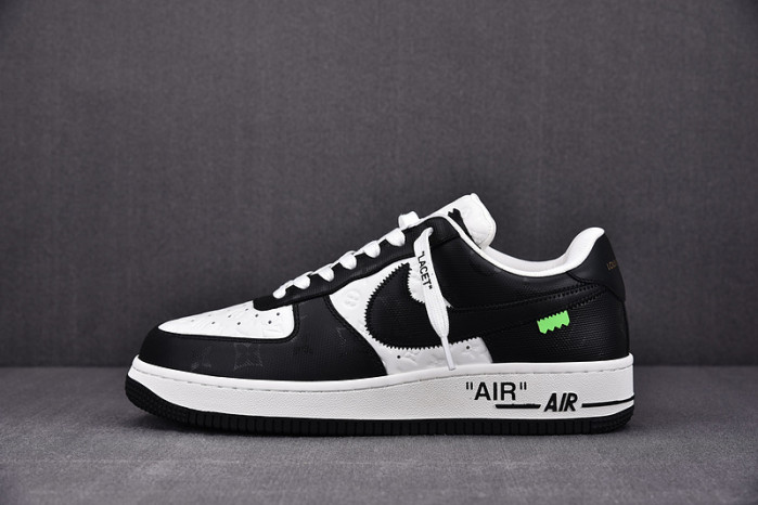 nike low air force 1 x black white