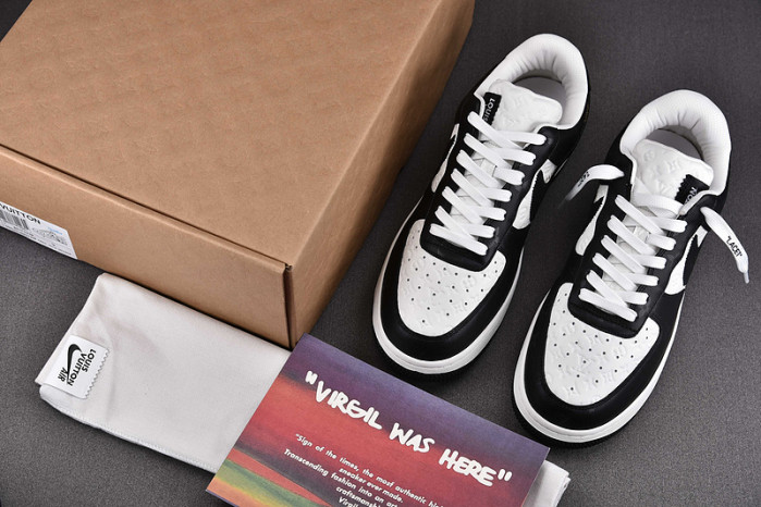 nike low air force 1 x black white