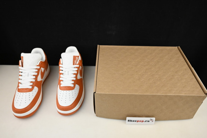 nike low air force 1 x orange white