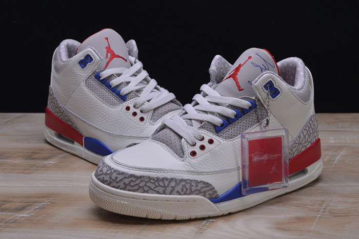 air jordan 3 retro "charity game" sail red mens 136064-140