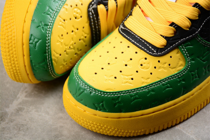 nike low air force 1 x yellow green
