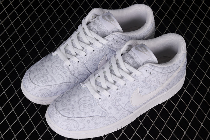 nike dunk low white paisley dj9955-100