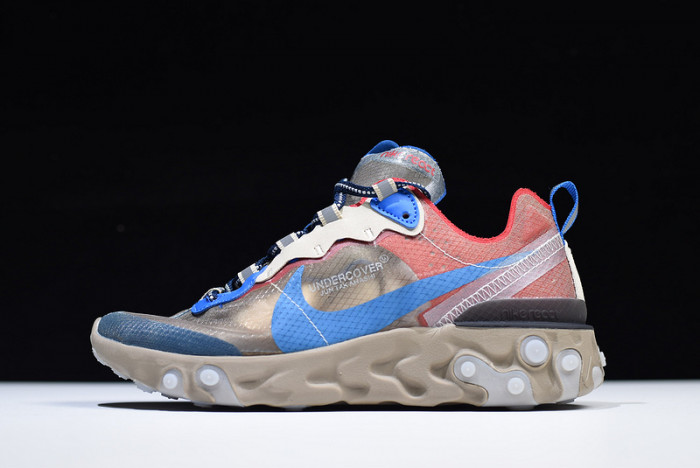 undercover x nike react element 87 khaki red bq2718-200