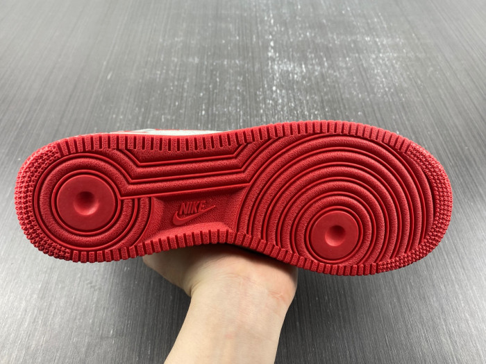 nike low air force 1 x white red