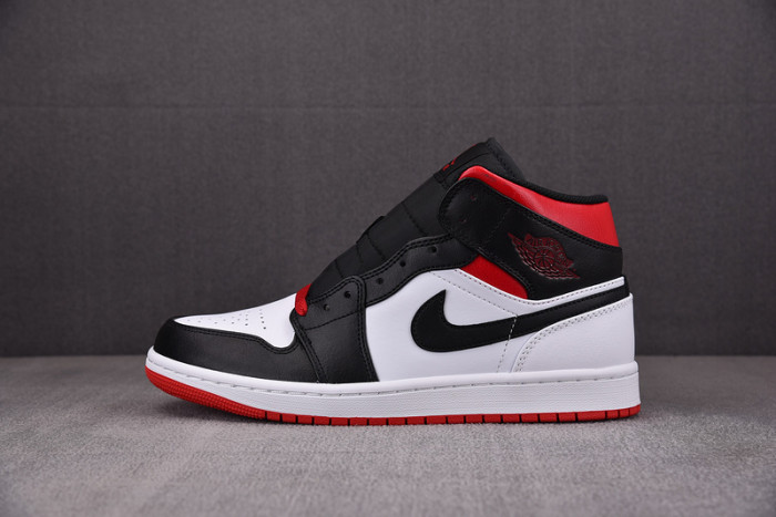 air jordan 1 mid gym red black toe dq8426-106