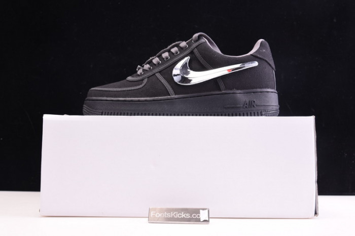 travis scott nike air force 1 black aq4211-001