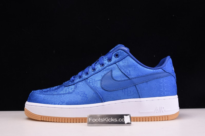 clot nike air force 1 blue silk cj5290-400