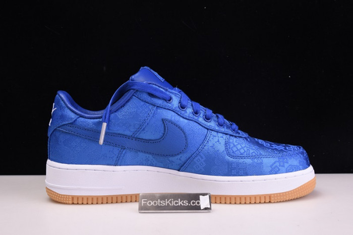 clot nike air force 1 blue silk cj5290-400