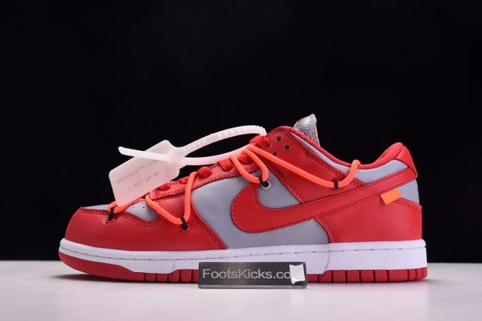 nike dunk low ofw university red ct0856-600
