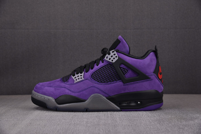 travis scott x air jordan 4 retro purple aj4-766296