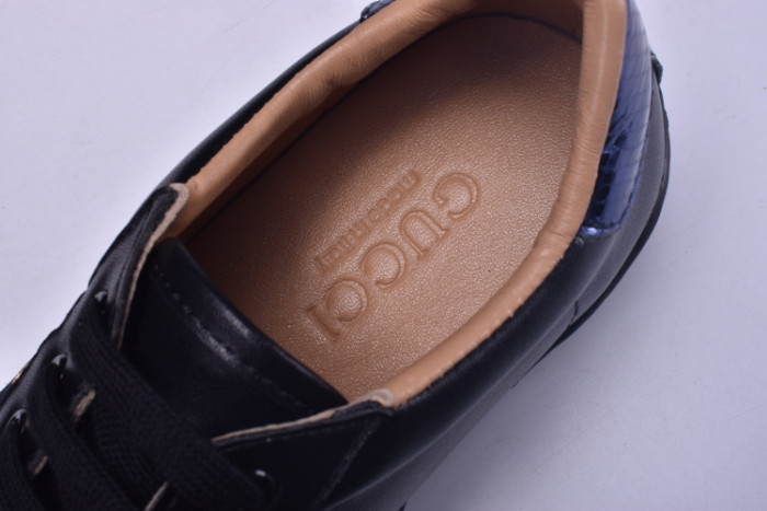 g*u*i ace embroidered low-top sneaker black with bee mens 431942-a38g0