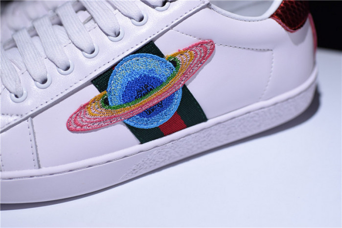 g*u*i ace embroidered low-top sneaker with ufo womens