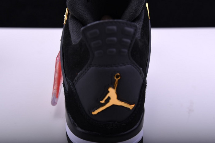 air jordan 4 “royalty” black/metallic gold-white mens 308497-032