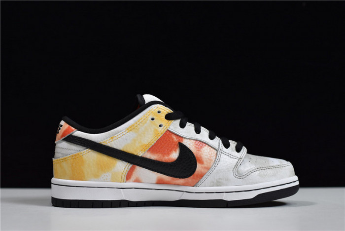 nike sb dunk low raygun tie-dye white bq6832-101