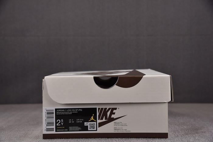 Kids Air Jordan 1 Retro Low OG SP Travis Scott Medium Olive DO5442-200