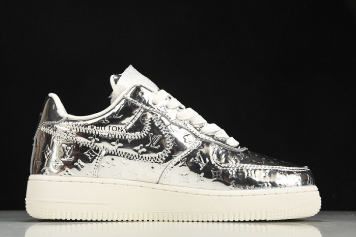 nike low air force 1 x silver