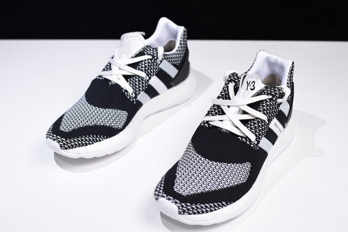  y-3 pure boost zg knit (black / white) aq5731