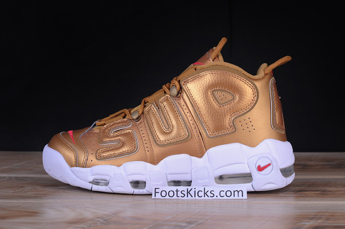 nike air more uptempo "S*p*e" metallic gold/white 902290-700