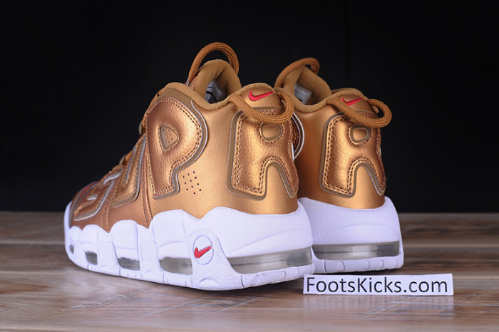 nike air more uptempo "S*p*e" metallic gold/white 902290-700