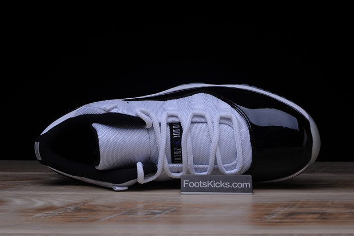 air jordan 11 retro low "concord" black/ white mens 528895-153