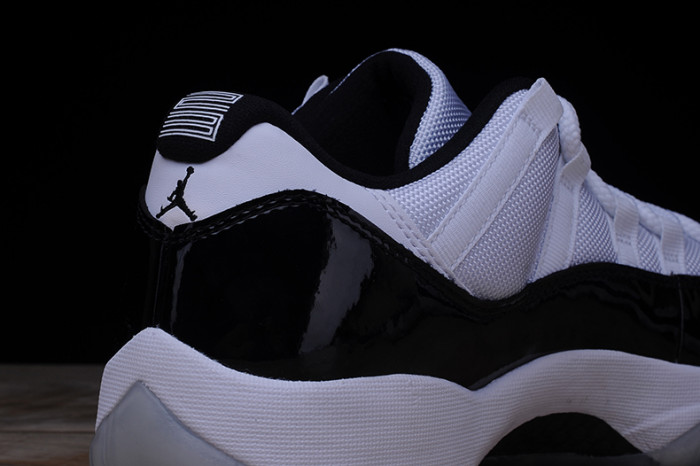 air jordan 11 retro low "concord" black/ white mens 528895-153