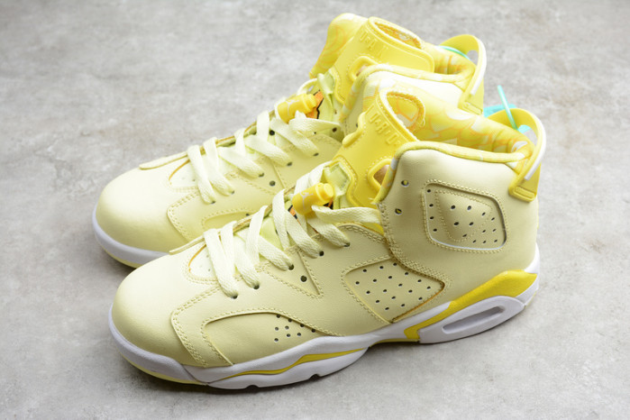 air jordan 6 retro dynamic yellow floral (gs) 543390-800